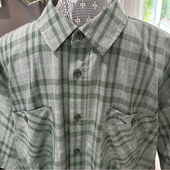 Orvis Classic Collection Green Plaid Short Sleeve XL Outdoor Shirt - Picture 3 of 14